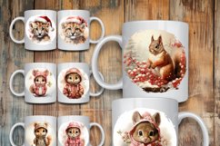100 Christmas Mug Wrap Bundle, Holiday Sublimation PNG, Cow Product Image 20