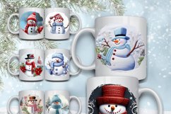 40 Snowman Mug Wrap Bundle, Christmas Sublimation PNG, Santa Product Image 3