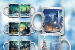 50 Winter Mug Wrap Bundle, Christmas Sublimation, Watercolor Product Image 8