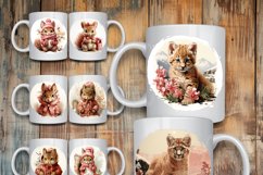 100 Christmas Mug Wrap Bundle, Holiday Sublimation PNG, Cow Product Image 21