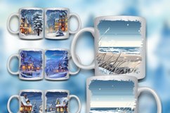 50 Winter Mug Wrap Bundle, Christmas Sublimation, Watercolor Product Image 9