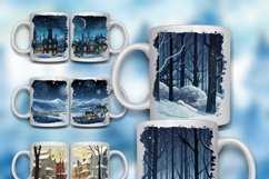 50 Winter Mug Wrap Bundle, Christmas Sublimation, Watercolor Product Image 10