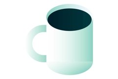 Tea mug icon, isometric style Product Image 1