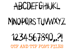 Kooky Spooky Ink Blot Rough Brush Lettering ABC Font Type Product Image 2