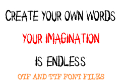 Kooky Spooky Ink Blot Rough Brush Lettering ABC Font Type Product Image 3