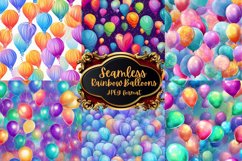 Rainbow Balloons Seamless Digital Paper Product Image 1