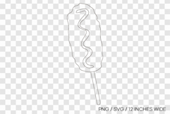 Korean hot dog ketchup outline SVG summer clipart illust PNG Product Image 1