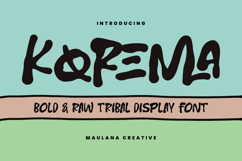 Korema Bold Raw Tribal Display Font Product Image 1