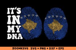 It's in my DNA Kosovo Flag Fingerprint Sublimation PNG, SVG Product Image 1