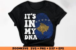 It's in my DNA Kosovo Flag Fingerprint Sublimation PNG, SVG Product Image 2