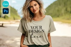 Bella and Canvas T-Shirt Mockup | Mockup | T Shirt Mockups Product Image 1