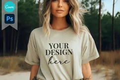 Bella and Canvas T-Shirt Mockup | Mockup | T Shirt Mockups Product Image 1