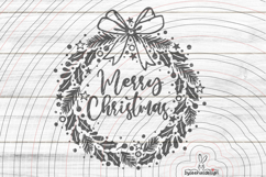 Wreath Ribbon cutting file SVG DXF Product Image 1