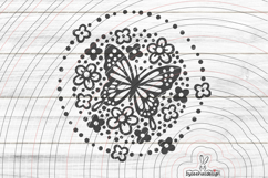 Circle Butterfly Cutting file SVG DXF Product Image 1