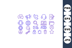 Purple Communication Icon Set for Digital Projects Product Image 1