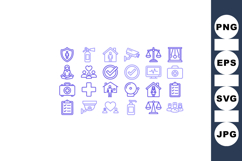 Medical Security and Healthcare Icon Set Bundle Product Image 1