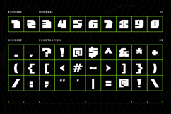 Krugerz - Futuristic Bold Square Sans - Modern Geometric Exp Product Image 3