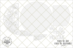 Oh Hello Wildflower Welcome Sign SVG, Farmhouse Floral Round Product Image 2