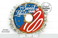 Patriotic Round Sign Bundle SVG | 4th of July Laser Cut Sign Product Image 4