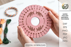 Kumihimo Disk Laser Cut. Braiding Tool SVG Product Image 1