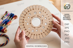 Kumihimo Disks Bundle Laser Cut. Braiding Tool SVG Product Image 9