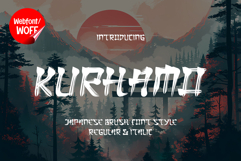 Kurhamo | Japanese Handbrush Style Webfont for Artistic Web Product Image 1