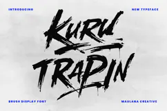 Kuru Trapin Energetic Brush Font Product Image 1