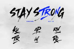 Kuru Trapin Energetic Brush Font Product Image 6