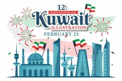 12 National Kuwait Day Illustration Product Image 1