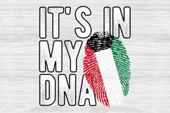 It's in my DNA Kuwait Flag Fingerprint PNG Sublimation Product Image 1