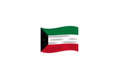 Kuwait flag clipart design vector isolated Product Image 1