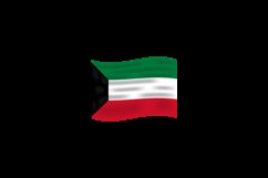 Kuwait flag clipart design vector isolated Product Image 2