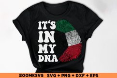 It's in my DNA Kuwait Flag Fingerprint Sublimation PNG, SVG Product Image 2
