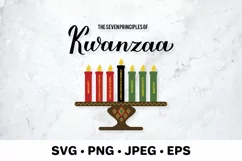 Seven Principles of Kwanzaa SVG. African American Christmas Product Image 1