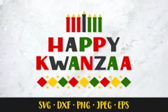 Happy Kwanzaa SVG. African American Christmas card Product Image 1