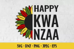Kwanzaa sunflower SVG. African American Christmas design Product Image 1