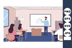 Classroom Teacher Explaining Bicycle Diagram to Students in Product Image 1