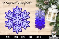 Premium paper cutting file SVG, Christmas layered snowflake. Product Image 1