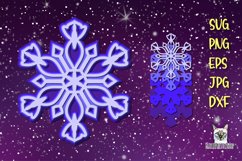 Multilayered snowflake svg. Premium svg cut file. Product Image 1