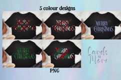 Merry Christmas, 5designs, PNG, T-shirt, mug, sublimation Product Image 1