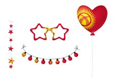 National, Patriotic Party Bundle. Kyrgyzstan Product Image 2