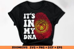 It's in my DNA Kyrgyzstan Flag Fingerprint Sublimation PNG Product Image 2