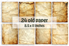 Vintage Paper. Antique grunge old torn Parchment. Diary Page Product Image 1