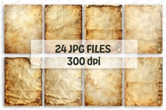 Vintage Paper. Antique grunge old torn Parchment. Diary Page Product Image 2