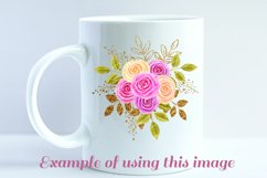 Roses Watercolor Flowers Composition Sublimation Design PNG Product Image 3