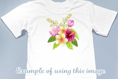 Tropical flowers and leaves bouquet Watercolor Sublimation Product Image 2