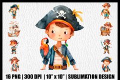 16 Cartoon Pirates PNG Bundle Product Image 1