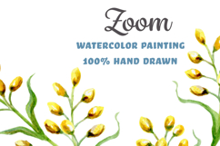 Tropical flowers and leaves bouquet Watercolor Sublimation Product Image 5