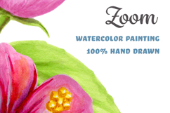 Tropical flowers and leaves bouquet Watercolor Sublimation Product Image 6