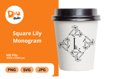 Square Lily Monogram Product Image 1